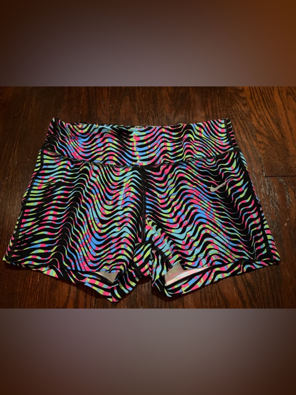 Nike Multicolor Wave-Print Athletic Shorts